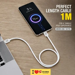 SJD SUBHA Ultra Series US-01 Micro USB (V8) Fast Charging & Data Cable