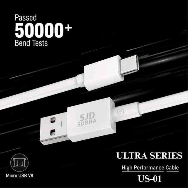 SJD SUBHA Ultra Series US-01 Micro USB (V8) Fast Charging & Data Cable