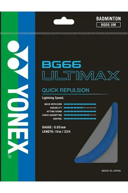 KD Yonex Ultimax BG 66 Badminton Strings, 0.65mm