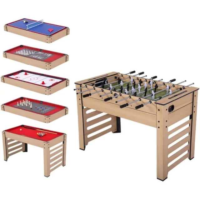 KD WMX Multi Game Table 8 in 1 Foosball, Air Hockey, Table Tennis, Hockey, Billiards, Bowling Schuffle Board 48 x 24 x 33 Inh