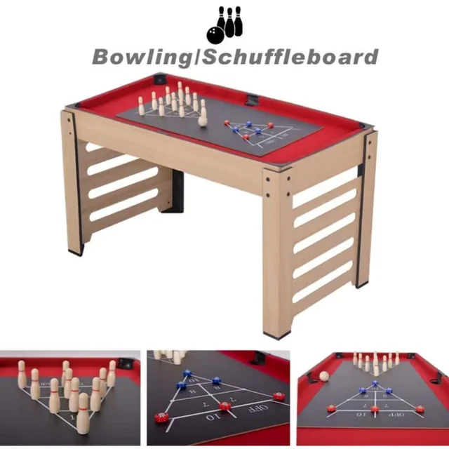 KD WMX Multi Game Table 8 in 1 Foosball, Air Hockey, Table Tennis, Hockey, Billiards, Bowling Schuffle Board 48 x 24 x 33 Inh