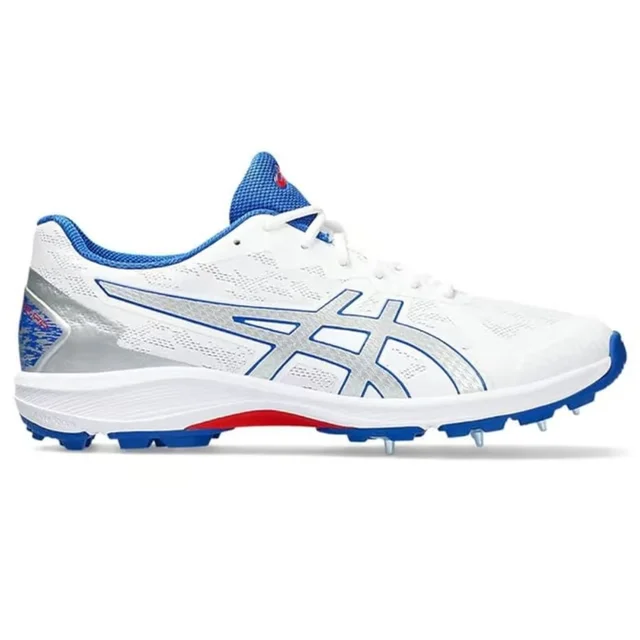 KD ASICS STRIKE RATE CRICKET SHOE, WHITE SILVER - UK / IND 8