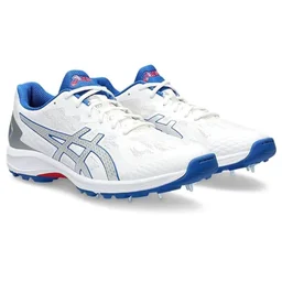 KD ASICS STRIKE RATE CRICKET SHOE, WHITE SILVER - UK / IND 8