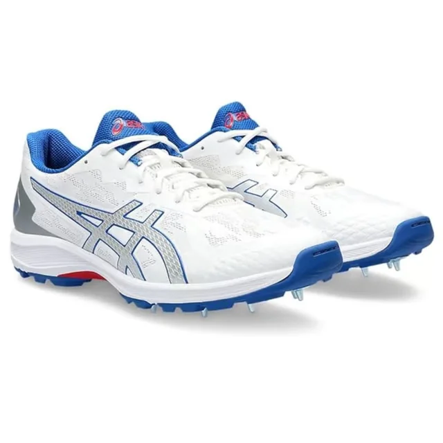 KD ASICS STRIKE RATE CRICKET SHOE, WHITE SILVER - UK / IND 8