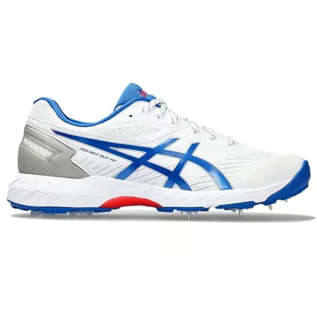 KD ASICS GEL 350 Not Out FF CRICKET SHOE, WHITE/BLUE - UK / IND 10