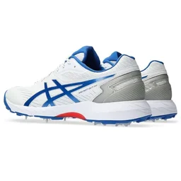 KD ASICS GEL 350 Not Out FF CRICKET SHOE, WHITE/BLUE - UK / IND 10