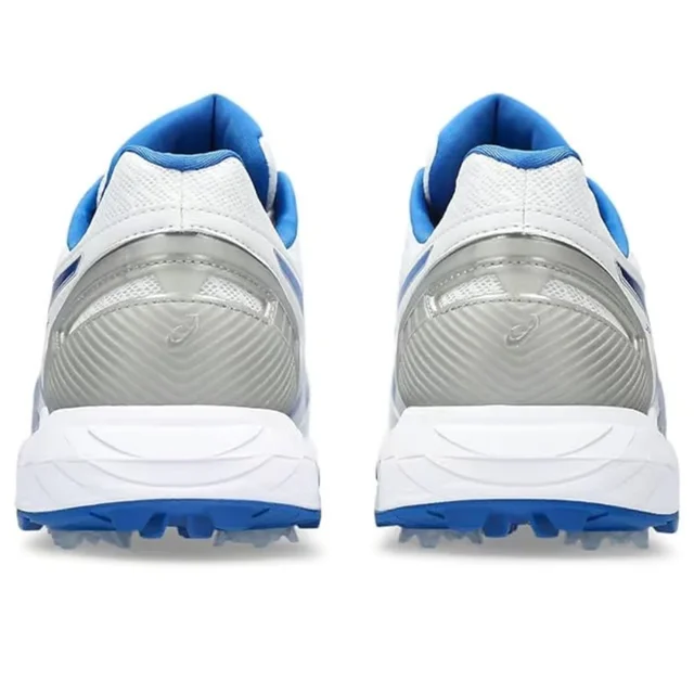 KD ASICS GEL 350 Not Out FF CRICKET SHOE, WHITE/BLUE - UK / IND 10