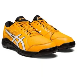 KD Asics Cricket Shoes Gel Peak 2 Amber/White - UK / IND 9