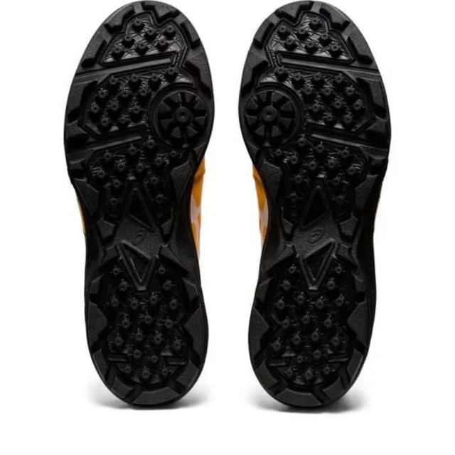 KD Asics Cricket Shoes Gel Peak 2 Amber/White - UK / IND 9