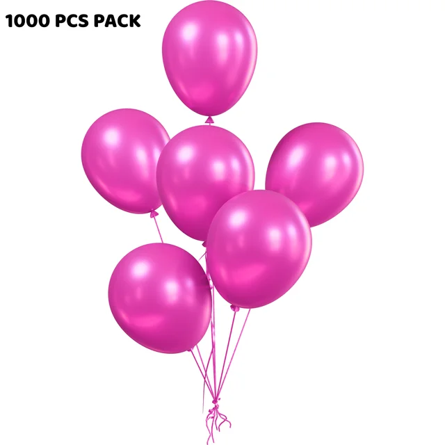 PINK COLOUR 1000PCS METALLIC BALLOON