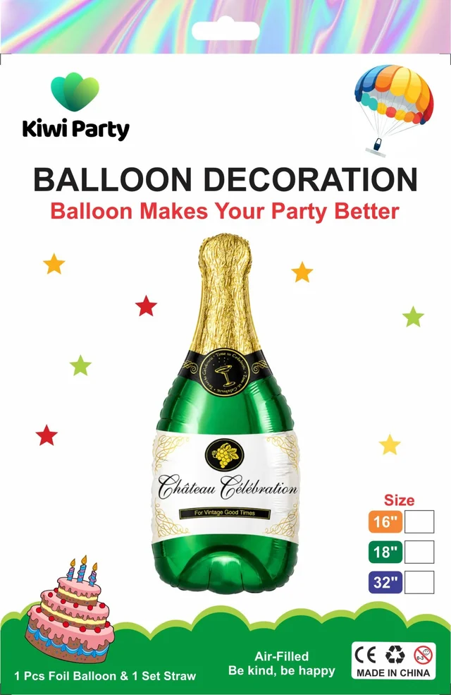 Celebration Champagne Bottle Foil Balloon