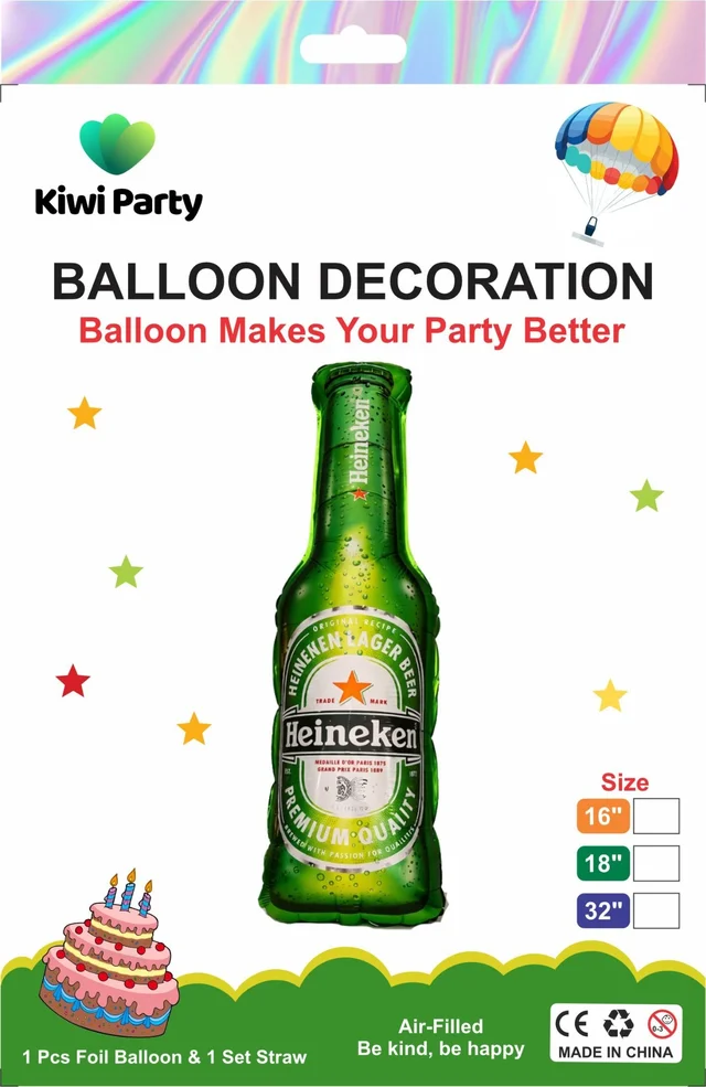 Green Bottle Foil Balloon