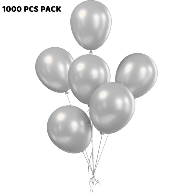 SILVER COLOUR 1000PCS METALLIC BALLOON