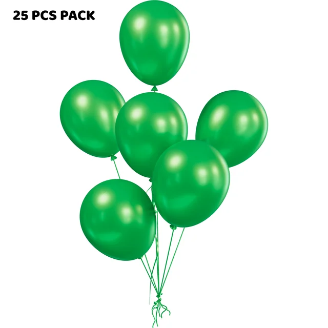 GREEN COLOUR 25 PCS METALLIC BALLOON