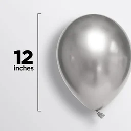 SILVER COLOUR 50 PCS METALLIC BALLOON