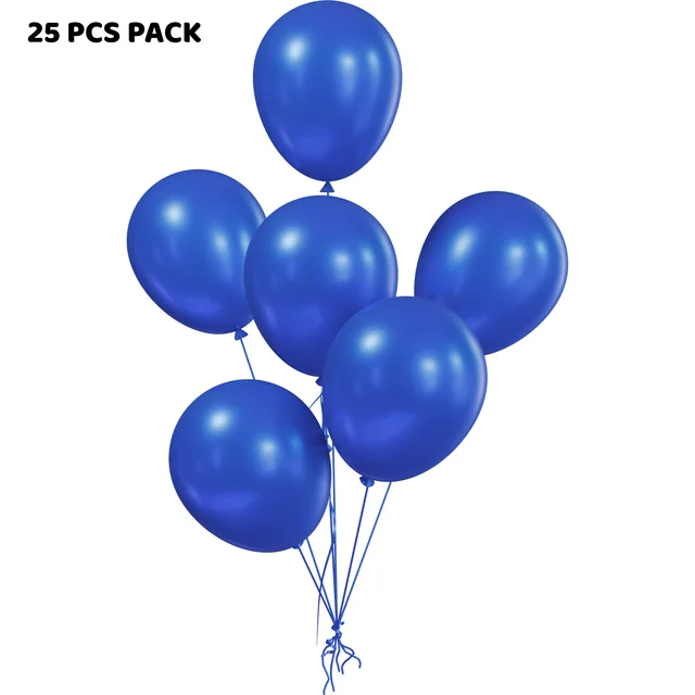 BLUE COLOUR 25 PCS METALLIC BALLOON