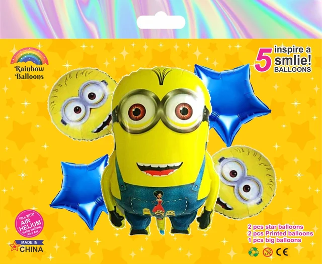 Kiwi Party Minions Foil Balloon Set (5 Pcs)