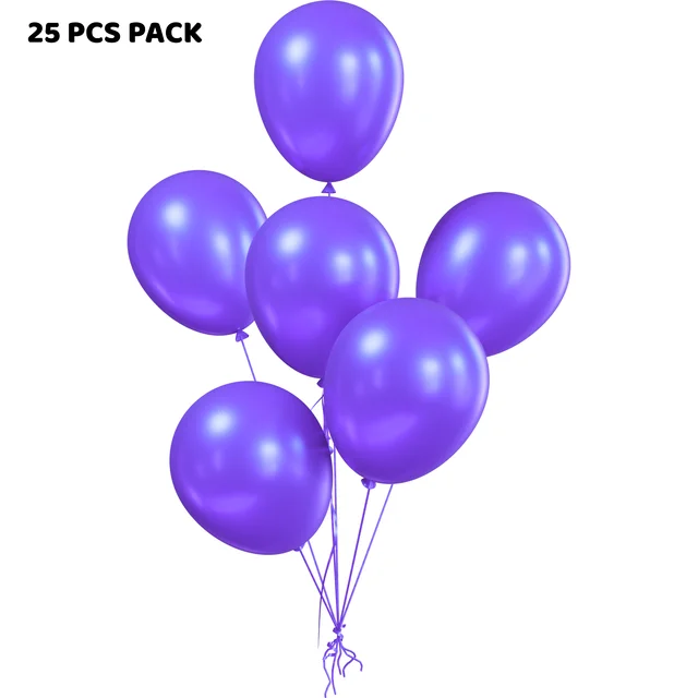 PURPLE COLOUR 25 PCS METALLIC BALLOON