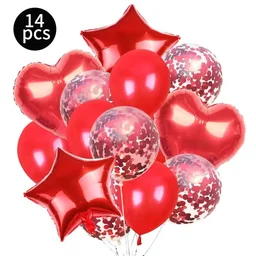 14 PCS SET RED