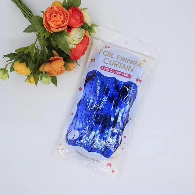 MADE IN CHINA sky Blue Color Foil Rain Curtain SIZE 3*6 FOOT (Shiny Metallic)
