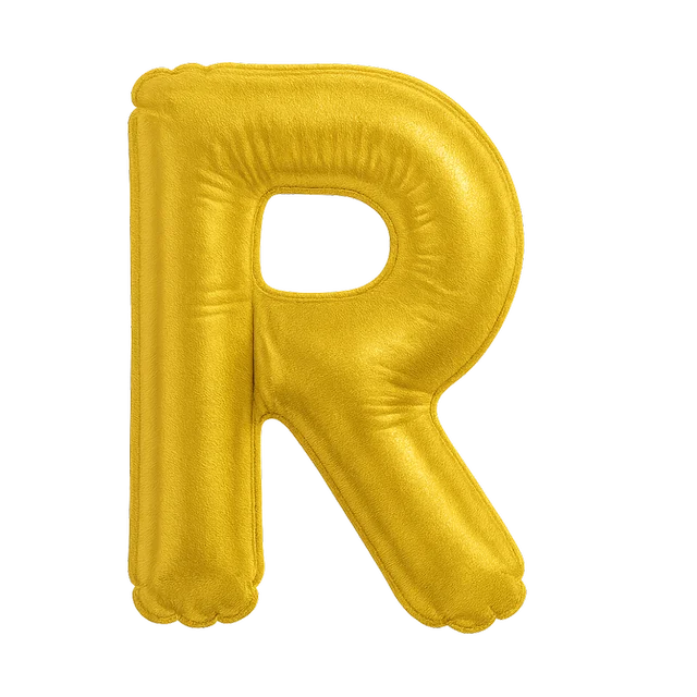KIWI PARTY "R" ALPHABET/LETTER GOLDEN FOIL BALLOON 16 INCH