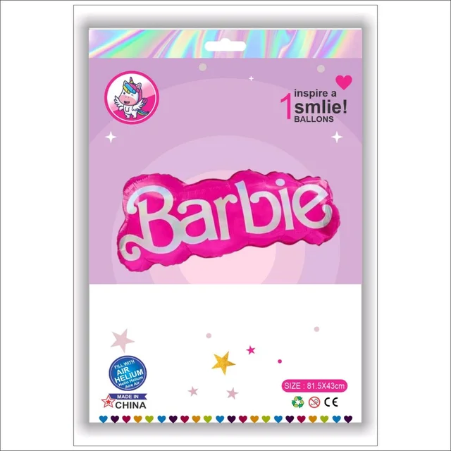 Barbie Name Plate Foil Balloon