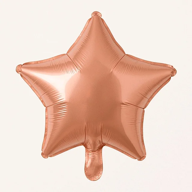 KIWI PARTY Rose Gold Star Foil Balloon –18INCH Single Piece with Card Packaging