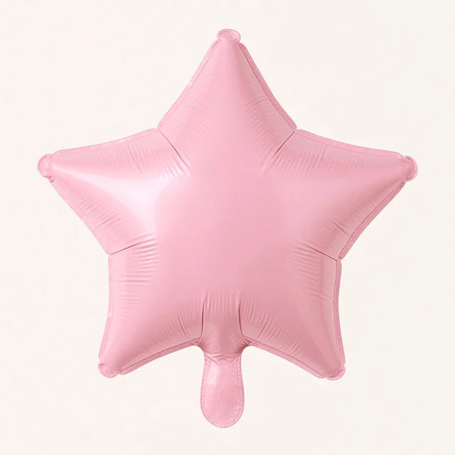 KIWI PARTY Light Pink Star Foil Balloon –18INCH Single Piece with Card Packaging