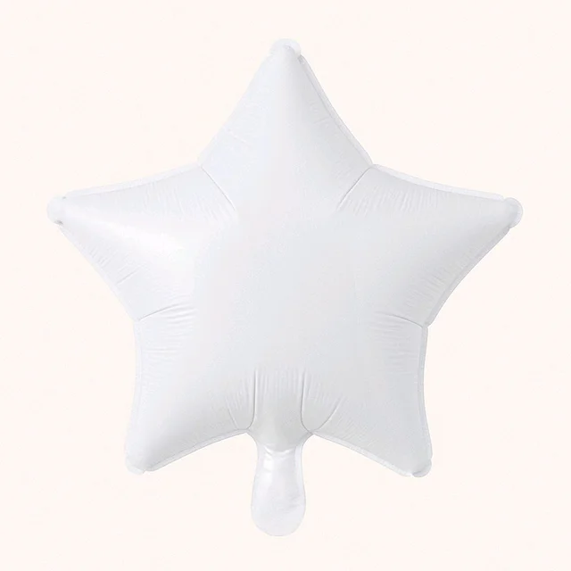 KIWI PARTY White Star Foil Balloon –18INCH Single Piece with Card Packaging
