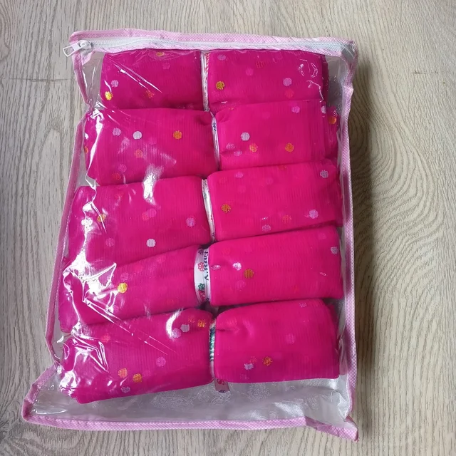 KIWI PARTY PINK COLOR Polka Dot Decorative Net Rolls – 4Meter Each (5 Rolls Per Pack)