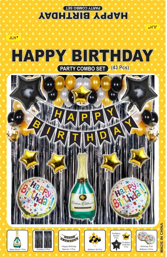Birthday Decoration Kit Wholesale – Curtains, Balloons, Banners | Direct Manufacturer