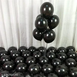 BLACK COLOUR 25 PCS METALLIC BALLOON
