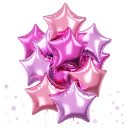 KIWI PARTY Dark Pink Star Foil Balloon –18INCH Single Piece with Card Packaging