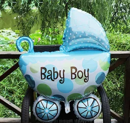 Cradle Blue Foil Balloon