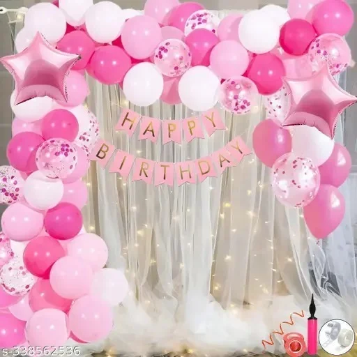 KIWI PARTY Light Pink Star Foil Balloon –18INCH Single Piece with Card Packaging