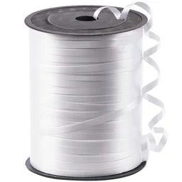 KIWI PARTY WHITE COLOR CURL RIBBON 10 YARD(pack of 5)