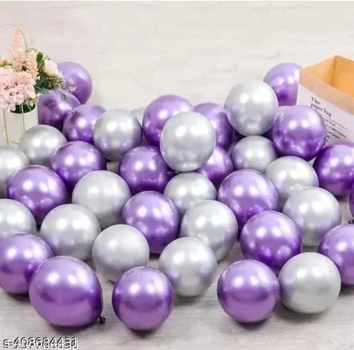 SHUAIAN BALLOONS Purple Color chrome Balloon 50 pcs Pack
