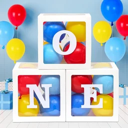 KIWI PARTY One Balloon Box Set for Baby Shower, Gender Reveal & First Birthday
