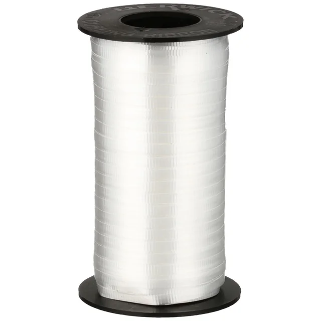 KIWI PARTY WHITE COLOR CURL RIBBON 10 YARD(pack of 5)