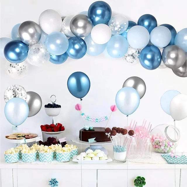 SHUAIAN BALLOONS Dark Blue Color chrome Balloon 50 pcs Pack