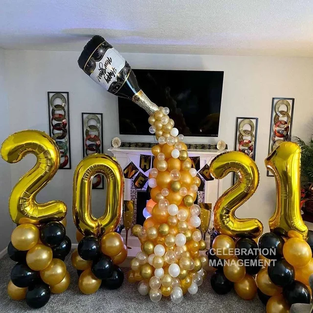 Love Theme Black Bottle Foil Balloon 32 Inch
