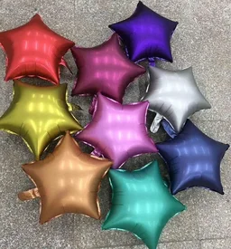 KIWI PARTY Rose Gold Star Foil Balloon –18INCH Single Piece with Card Packaging