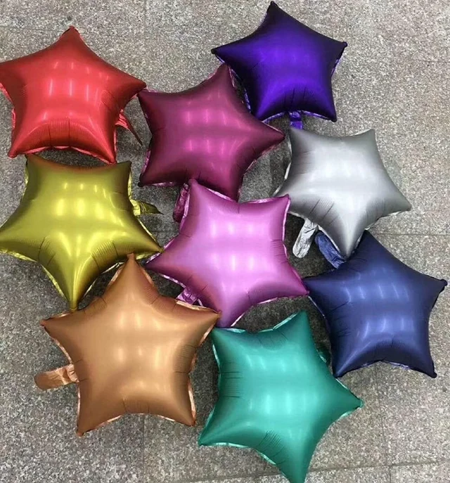 KIWI PARTY Rose Gold Star Foil Balloon –18INCH Single Piece with Card Packaging