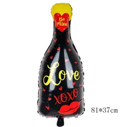 Love Theme Black Bottle Foil Balloon 32 Inch