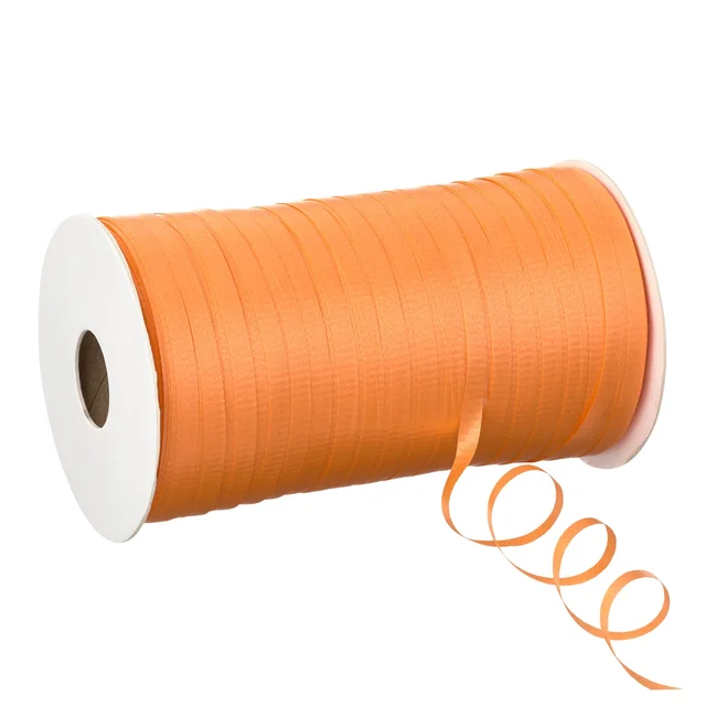 KIWI PARTY ORANGE COLOR CURL RIBBON 10 YARD(pack of 5)