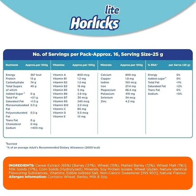HORLICKS LITE 400g.