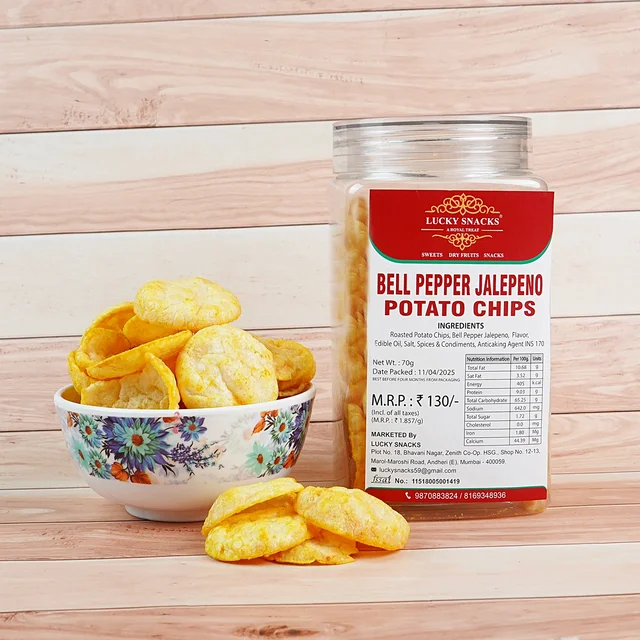 Bell Pepper Jalepino Potato Chips 70gms