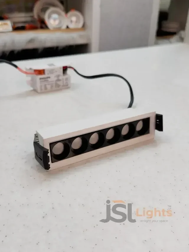 APRA AP020 12W White Linear Recessed COB Spotlight - 12W, 3000K