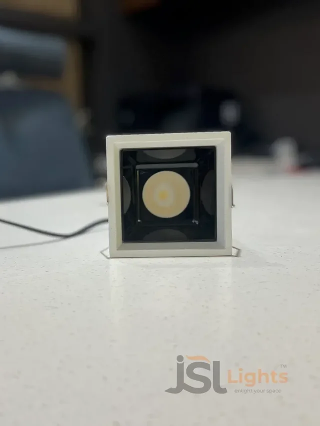 APRA AP 028 12W White PB Recessed Linear COB Downlight - 12W, 3000K, White PB