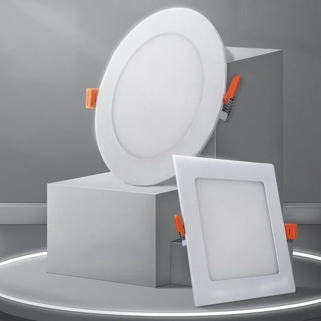 JSL LIGHTS AP078 Slim Metal Body Panel Light 8W–30W Round & Square for Home - Warm White, Round, 8W